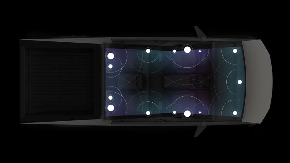 Tesla claims the acoustic glass keeps the cabin as quiet as outer space.